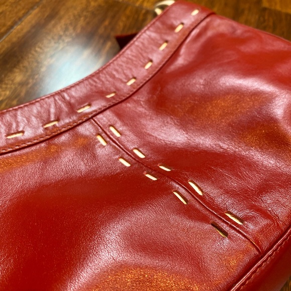 Red Derek Alexander leather shoulder purse - Picture 7 of 8